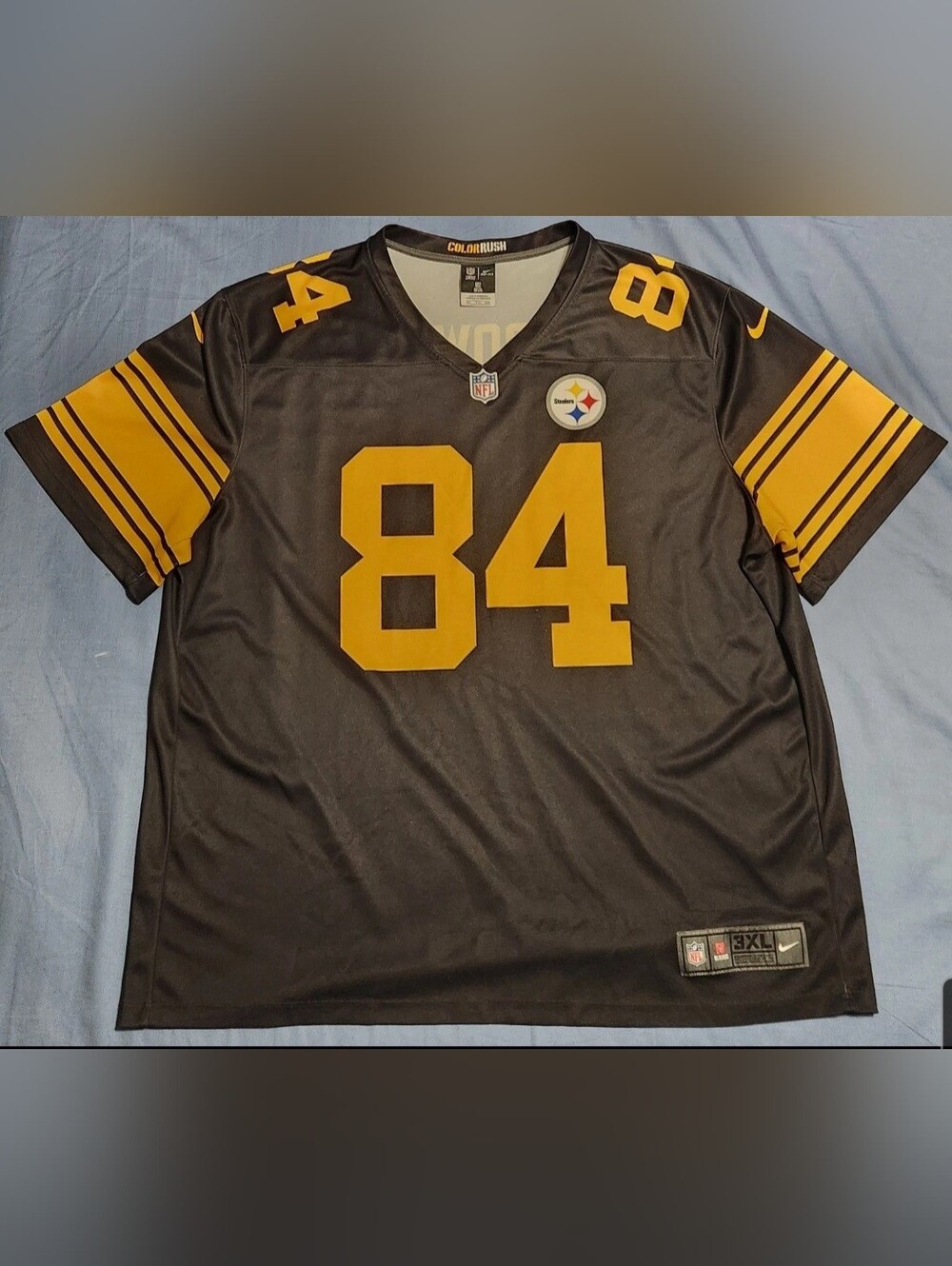 Nike Pittsburgh Steelers Antonio Brown #84 Color Rush Jersey Men's Size 3XL